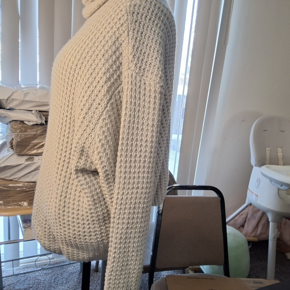 Falls Creek Taupe Cowl Neck Sweater - Picture 3 of 8